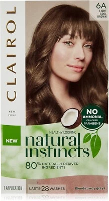 Clairol Natural Instincts Semi-Permanant Hair Colour, 6a Light Cool Brown,,.AU - image 1 of 3