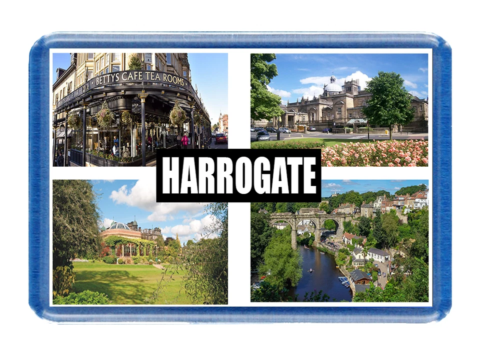 Harrogate Fridge Magnet - Large Size (7cm x 4.5cm) - Great Gift Idea - Tourism - Imagem 1 de 1