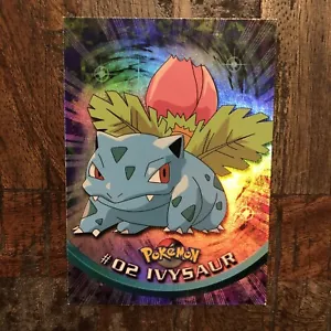 #02 Ivysaur Topps Rainbow Foil TV Animation Series 1 Pokemon Card 1999 - Picture 1 of 9