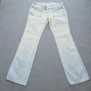 Diesel Women's 30 Light Wash Denim Jeans Hush DS Y2K 90s Retro HAS SMALL SPOTS - Picture 1 of 18