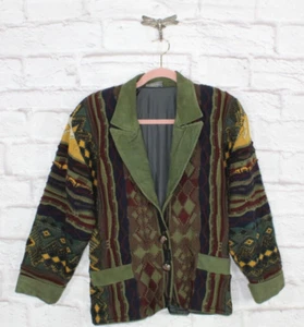 Vintage Coogi Green Womens 100% Pure Wool Two Button Blazer Top Coat Size M - Picture 1 of 9