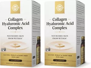 SOLGAR Collagen Hyaluronic Acid Complex - 30 Tablets 2 Pack - Picture 1 of 1
