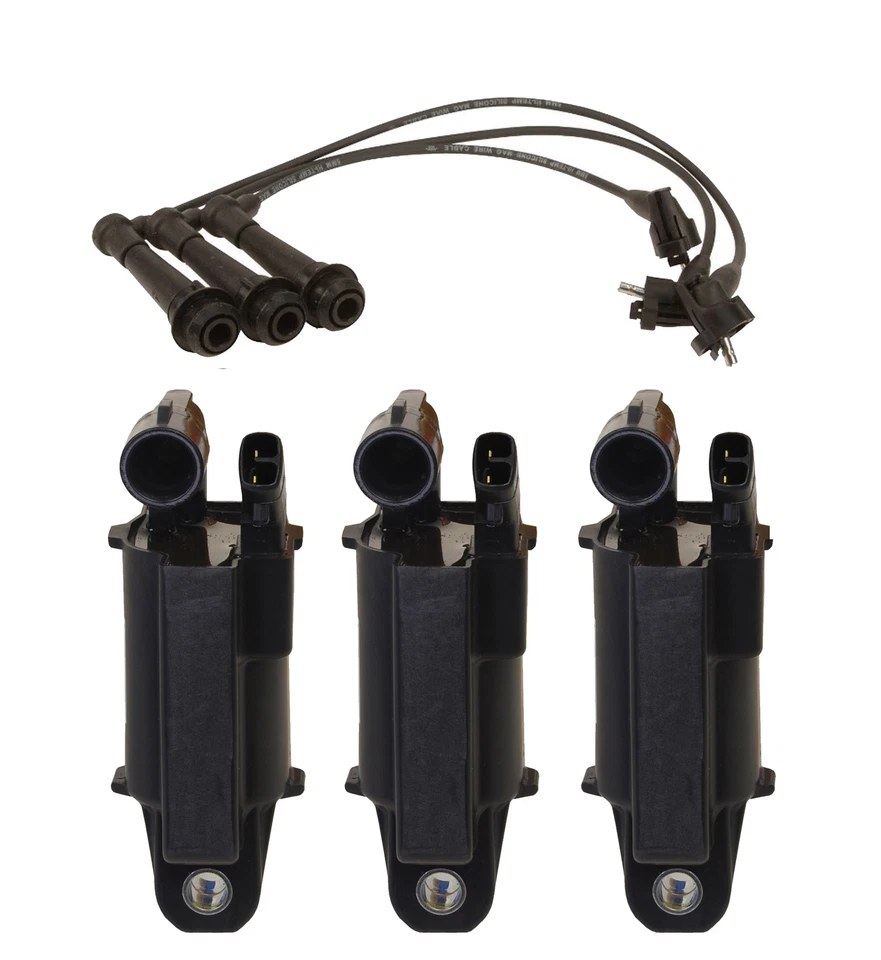 Juego de 3 cables de bobina de encendido y bujía Denso kit de 5 mm para Lexus GS300 IS300 SC300 Foto 1 de 1