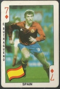 DANDY BUBBLE GUM - FUSSBALL SPIELKARTE - 1986 - #7D - SPANIEN - E.BUTRAGUENO - Bild 1 von 1