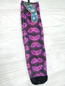 Cosmic Kiss Labios Calcetines Rosa Púrpura Unisex Novedad Vestido Redondo Calzado Largo Nuevo con Etiquetas - Imagen 1 de 2