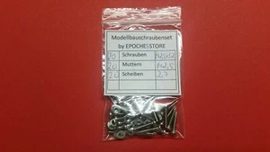 20 Stück Modellbauschrauben M2,5 x 12 mit Muttern und Scheiben - Bild 1 von 1