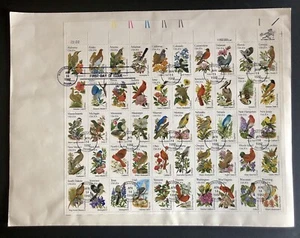 US State Birds & Flowers 1982 Sheet of 50 FDC Handstamp Scott #s 1953-2002 - Picture 1 of 1