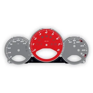 Porsche 987.2 Boxster Cayman Cluster Gauge Faces Dial 175 MPH Manual Rojo Gris - Imagen 1 de 1