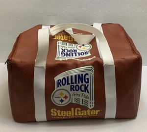 Pittsburgh Steelers Rolling Rock 30 Can Insulated Cooler Bag Football - LTD Ed. - Picture 1 of 5