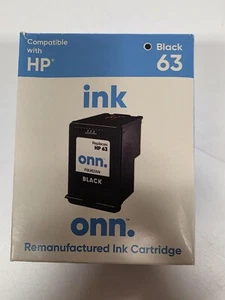 Onn. Black 63 Printer Ink Cartridge, Expires 11/2025 - Picture 1 of 3