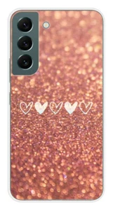 Coque en silicone imprimée compatible Samsung Galaxy S22 Paillettes coeur - Photo 1 sur 3