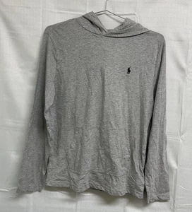 Polo Ralph Lauren Para Hombres Sudadera con Capucha Manga Larga Gris Jaspeado Camiseta con Capucha L - Imagen 1 de 5