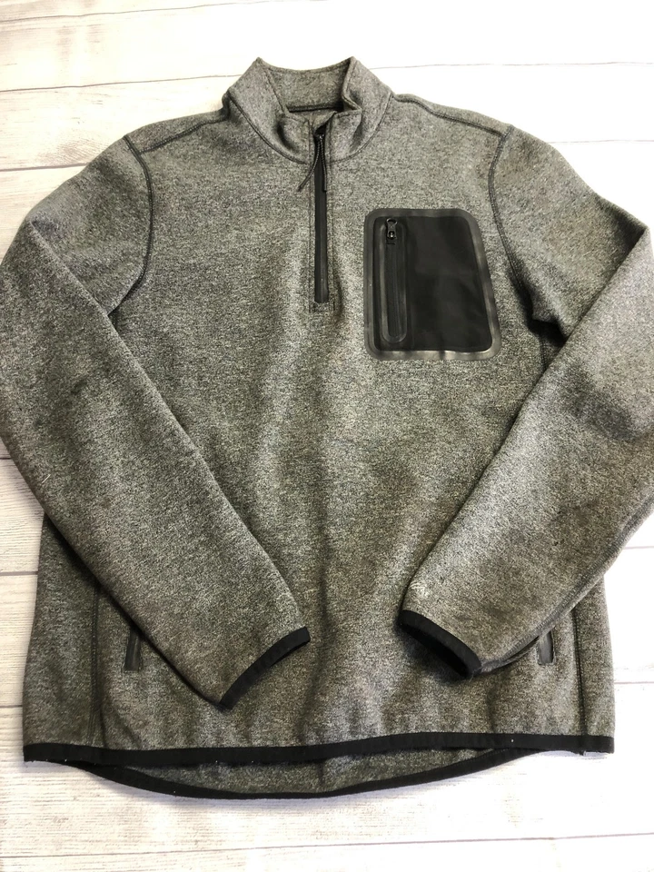 American Eagle Outfitters Pullover Mens Medium Gray Active Flex Quarter Zip - Image 1 of 4