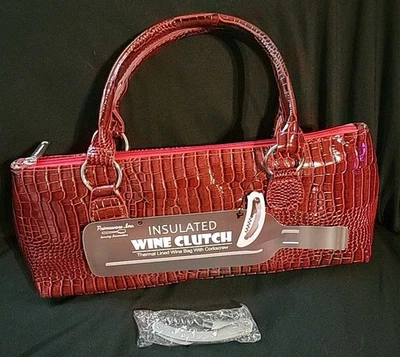Wine Clutch Bag Thermal Insulated Tote for Red & White Wine Incl. Corkscrew New - Image 1 of 4