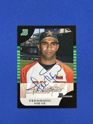 Fernando Nieve autograph Houston Astros 2005 Bowman #BDP128 signed auto - Image 1 of 3