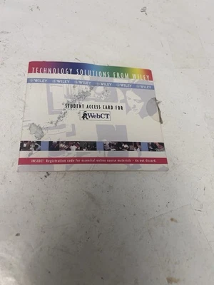 Technology Solutions from Wiley Student access card for WebCT disc - Image 1 of 3