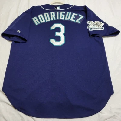 AUTHENTIC RUSSELL ATHLETIC 52 2XL, ALEX RODRIGUEZ SEATTLE MARINERS Jersey - Image 1 of 4