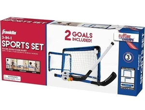 FRANKLIN SPORTS INDOOR MINI TOR SPORT SET - 3 IN 1 KINDER - BLAU - Bild 1 von 7