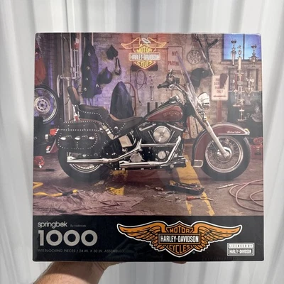Vintage Sealed 1996 Licensed By Harley Davidson Springbok 1000 pcs. Puzzle - Image 1 of 4