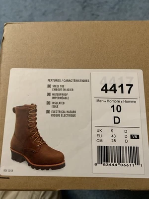 Bota de cuero impermeable aislada con puntera de acero RED WING LoggerMax 4417 talla 10 D Foto 1 de 2