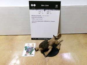 =Dungeons and Dragons D&D DRAGONEYE Dire Lion 11/60 con tarjeta= - Imagen 1 de 1
