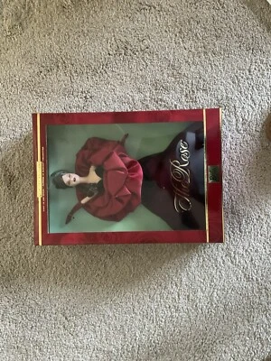 Vestido Barbie The Rose Flores en Moda 1ª en Serie Borgoña Profundo 2000 NRFB Foto 1 de 2