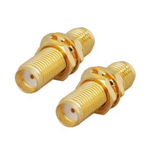 Pack 2 Adaptateur Connecteur Cloisonné SMA Femelle vers Femelle pour Booster Téléphone Portable - Photo 1 sur 5