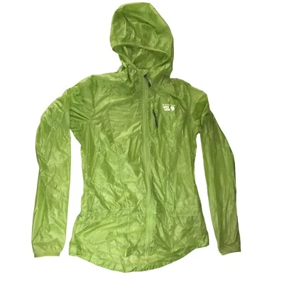 MOUNTAIN HARDWEAR Hoodie Hooded Jacket Rain coat, Run, Green, Size Women's XS - Image 1 of 4