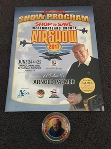 Moneda y programa de colección Arnold Palmer 2017 Westmoreland County PA Airshow - Imagen 1 de 4