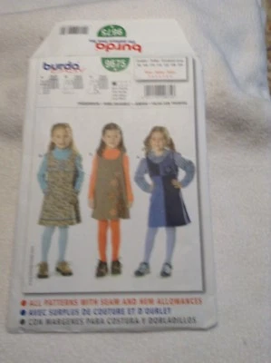 BURDA PATTERN #9675, Kids Jumper, sizes 3,4, 5, 6, 7, 8, 9. ENGLISH, FREN., SPAN - Image 1 of 2