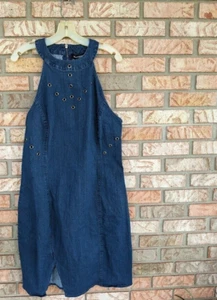 Ashley Stewart-Women Tank Dress-Size 14-Medium Wash Denim-Back Zip-Grommets-NWT - Picture 1 of 5