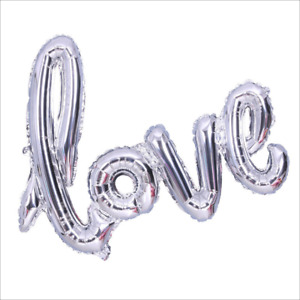 40" Air-Filled Pink/Red/Sliver/Rose Gold "love" Letter Foil Balloon Banners