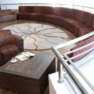 Hand Tufted Round Rug 100% Wool Area Abstract Rug For Living Room, Bedroom, Hall - Picture 1 of 3