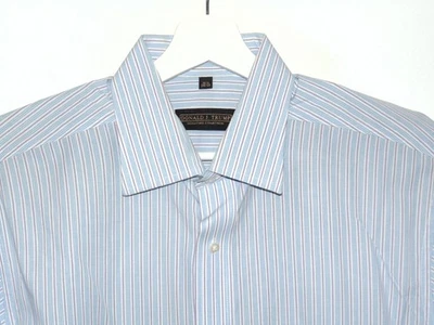 Camisa de vestir Donald J Trump Signature Collection para hombre 16 1/2-34/35 azul a rayas  Foto 1 de 4