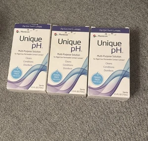 3x Menicon Unique pH Multi-Purpose Solution for RGP Contact Lenses 2.5 Fl Oz - Picture 1 of 2