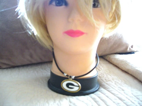 Green Bay PACKERS Hanging Necklace NFL FOOTBALL Jewelry 1  1/2" BIG G ~CLOSE OUT Cover