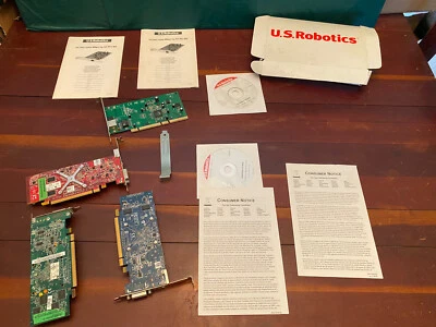 U. S. ROBOTICS Lot With 2 Installation CDs & 4 Different Computer Parts Untested - Image 1 of 4