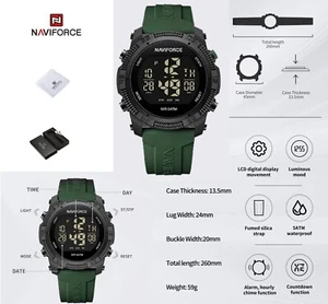 orologio navi force verde militare unisex - Foto 1 di 2
