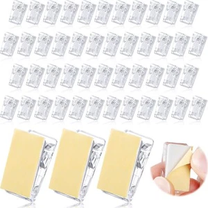 50 Pcs Self Adhesive Wall Clips for Hanging Tapestry Photos Picture Poster - Picture 1 of 7