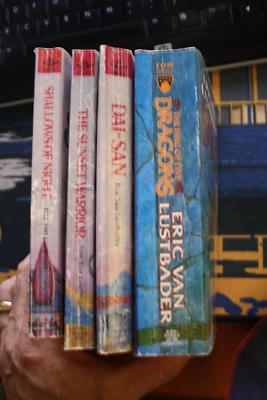 ERIC VAN LUSTBADER 4 Book PB Lot Sunset Warrior, Shallows Night, Dai-San - Image 1 of 3