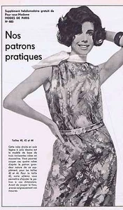 PATRON DE COUTURE "Modes de Paris" robe droite taille 40 44 46 - Picture 1 of 1