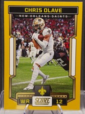 2023 Score Chris Olave #54 Gold Card New Orleans Saints Color Match