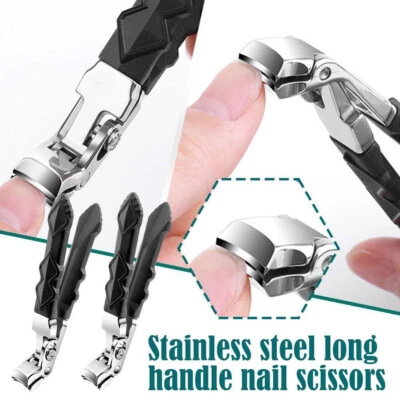 2 Toenail Clippers for Seniors Thick Toenails 2025 Upgrade Angled Head Large Toe