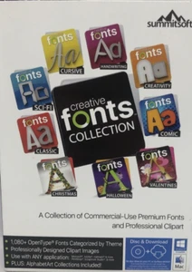 Summitsoft Creative Fonts Collection (PC Windows / Mac), Disc / Download - Picture 1 of 1
