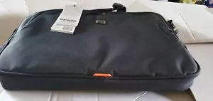 SOLO New York Ace Slim Briefcase Messenger Bag for 13.3" Laptop - Black/Orange - Picture 1 of 1