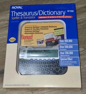 ROYAL THESAURUS DICTIONARY SPELLER & TRANSLATOR ELECTRONIC HANDHELD RP7000 NEW - Picture 1 of 9