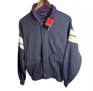 Vintage Pierre Cardin Men’s Track Jacket Sweatshirt Zip Up Size Small NWT - Picture 1 of 6