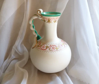 Antique Minton Parian Ewer with Double Ribbon Handle c.1860  - image 1 of 4