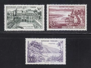 France 1959 MNH Mi 1232-1234 Sc 907-909 Scenic Types. Tourist's set ** LUXE ** - Picture 1 of 2