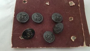 Lot of 4 Hilborn Hamburger Buttons and 2 W.C 1812 Screw Back Marine Corp Pins - Picture 1 of 2